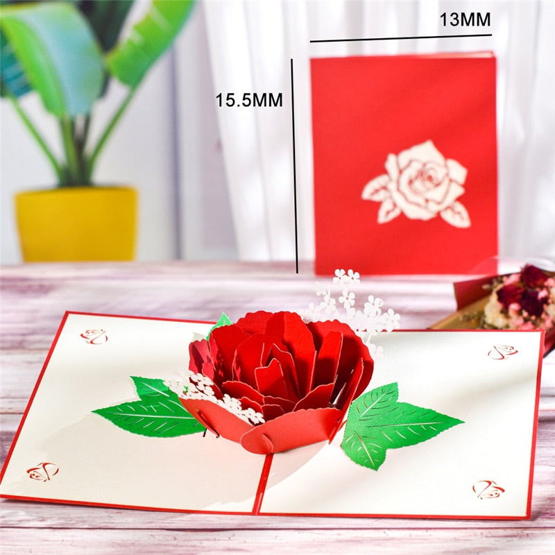 3D Pop-Up Flower Bouquet Cards