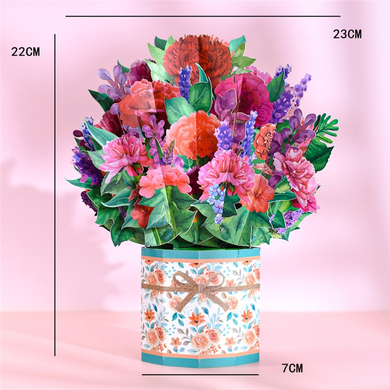 3D Pop-Up Flower Bouquet Cards