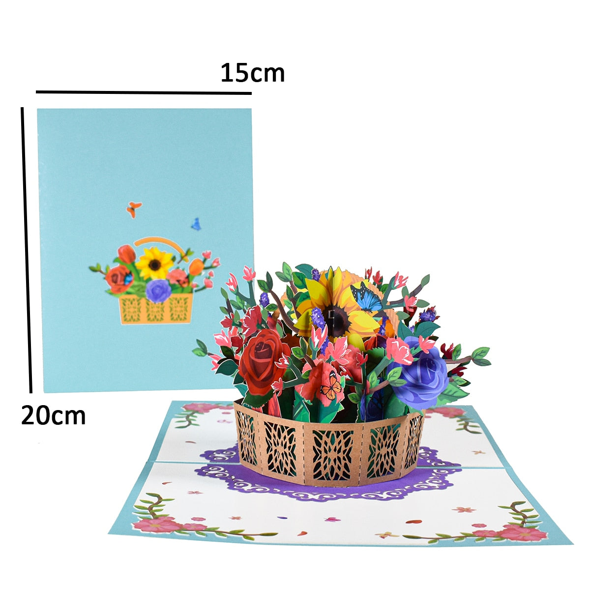 3D Pop-Up Flower Bouquet Cards